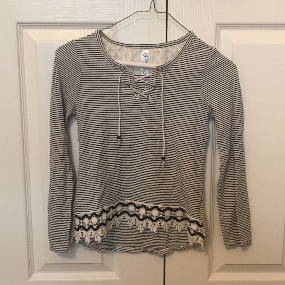Black and white striped long sleeve